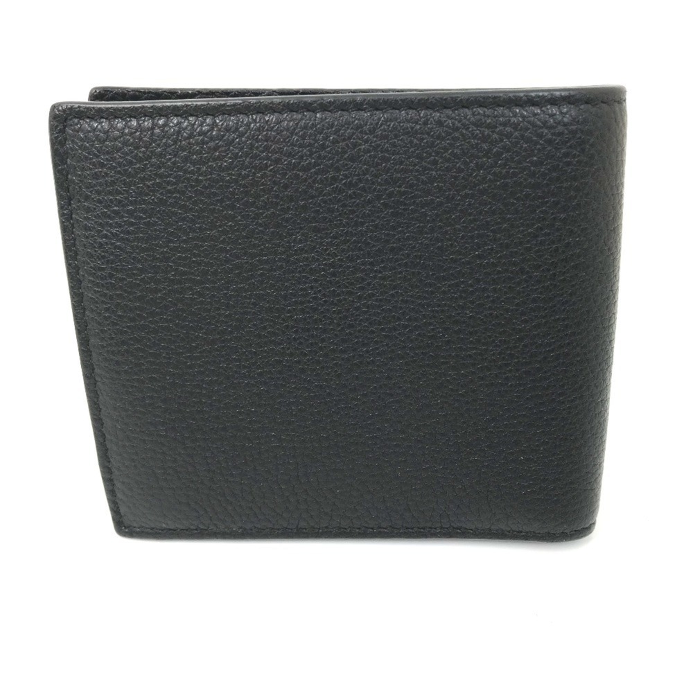 GUCCI 496316 Printed Compact Wallet Bi-fold Leather Men's Black E-240626-5 - Picture 2 of 13